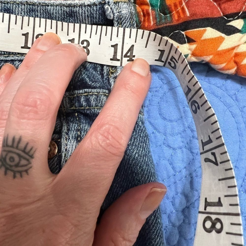 Free People We The Free Harvey
Distressed Blue Denim Jean Mini Skirt 26 - Picture 12 of 14